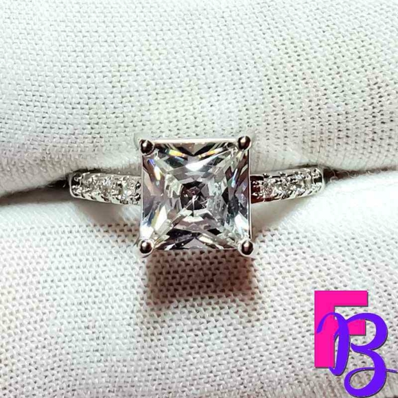 Size 9 Classic 2 CTW Princess Engagement Ring - Picture 7 of 10